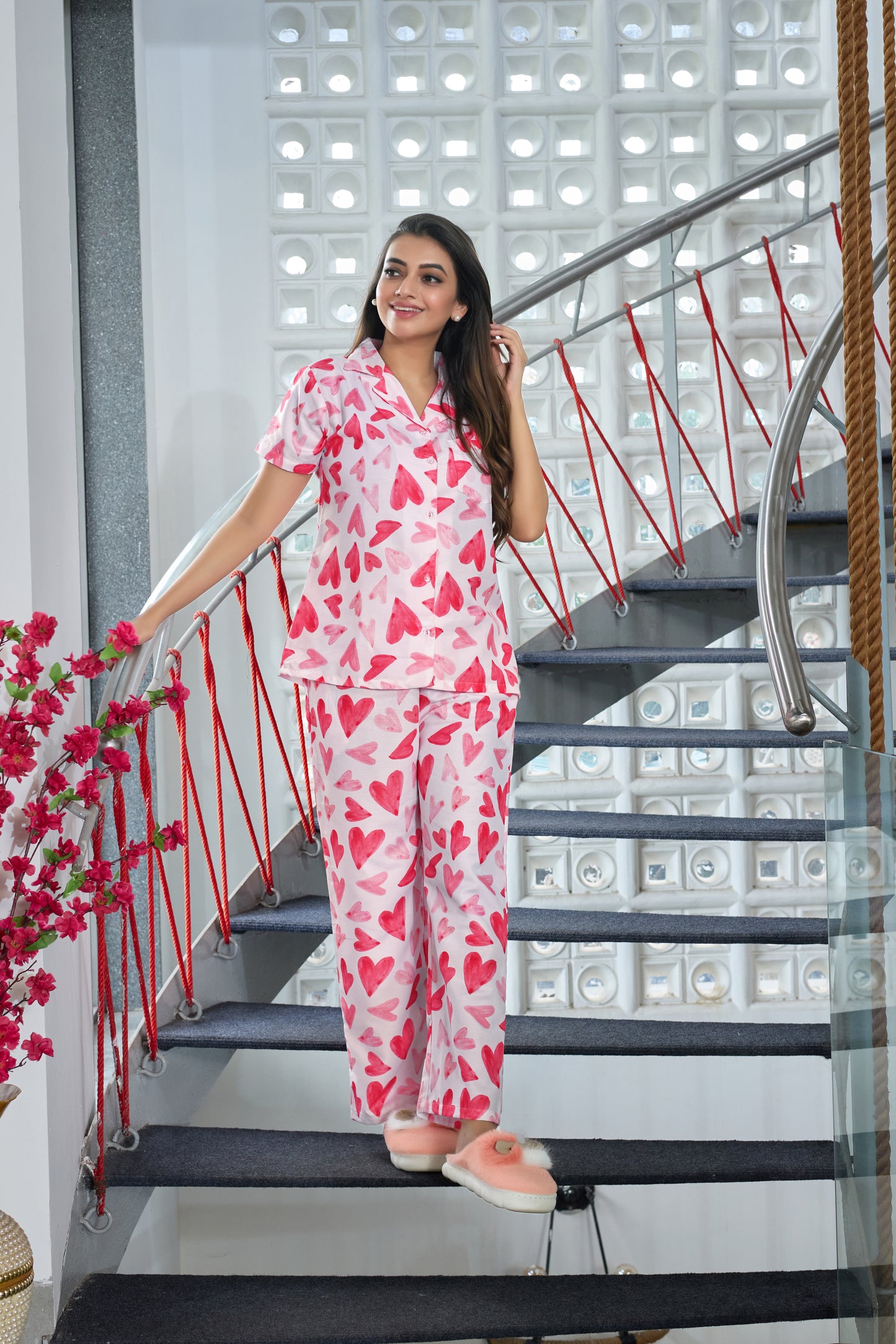Heartful Bliss Lounge PJ Set For Comfort Night