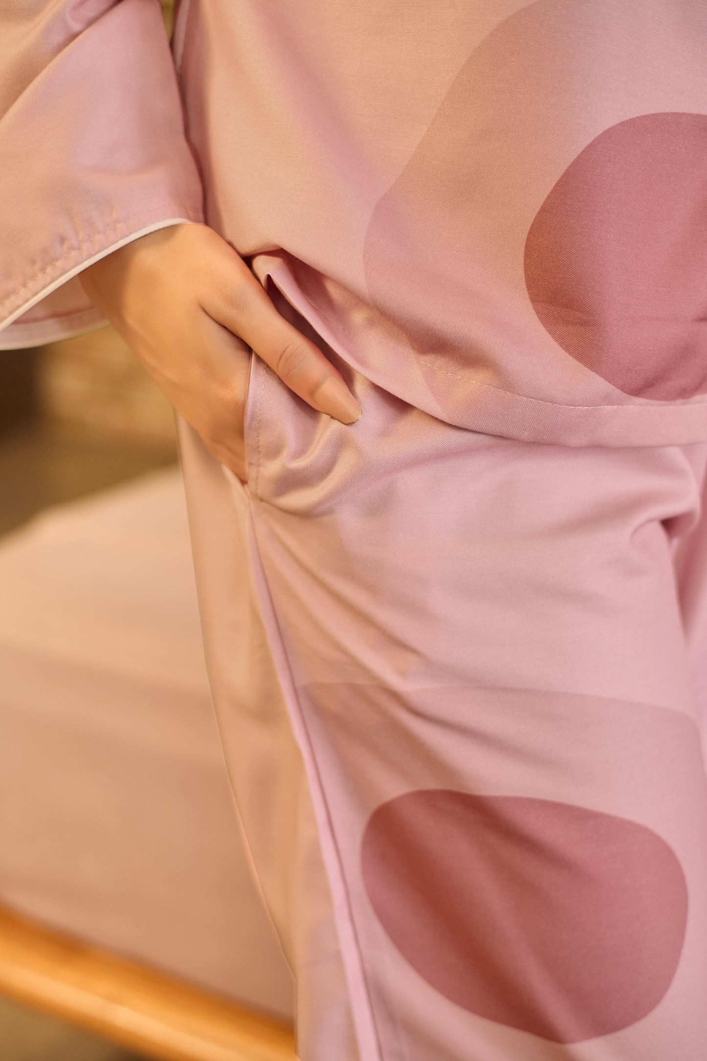 Blush Pink Polka Comfort Nightsuit Set | Women’s Rayon Nightwear Pajamas