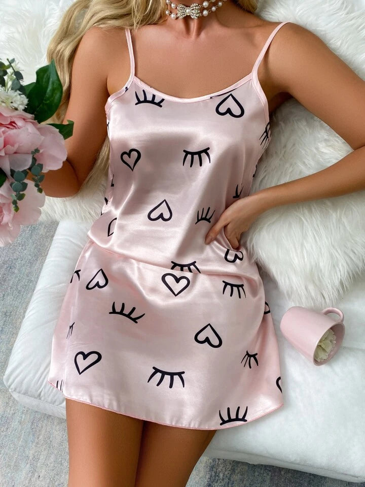 Twinkle Hearts Sleepy Short Nighty for Women
