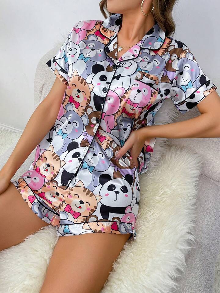 Cute Printed Short Set for Women