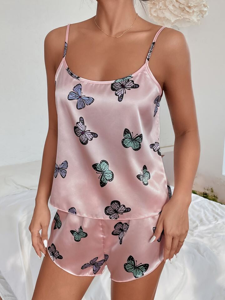 Blue Butterfly Short Set for Women