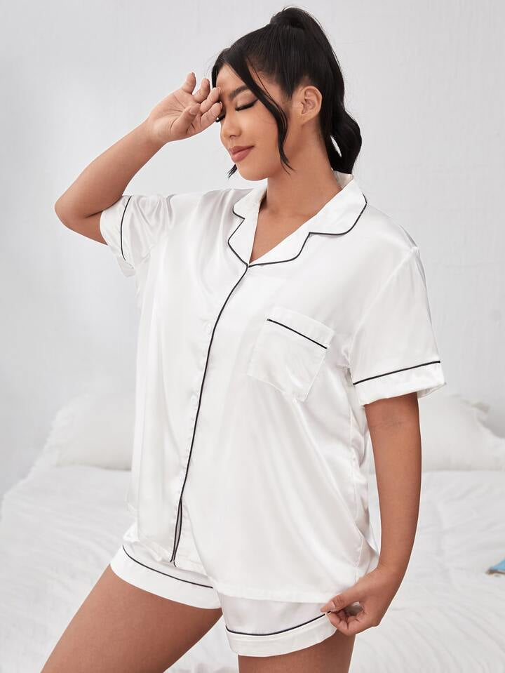 White Cool Short Set for Women