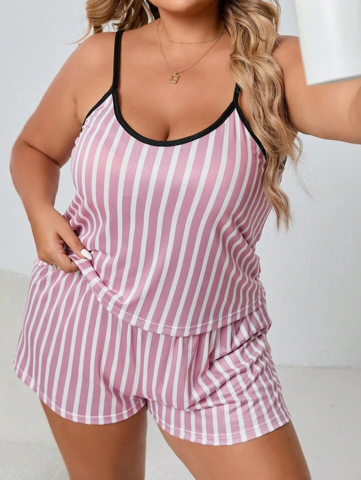 Classy Stripe Short Set for Women