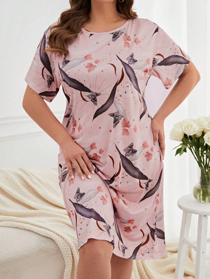 Floral Print Nighty for Women