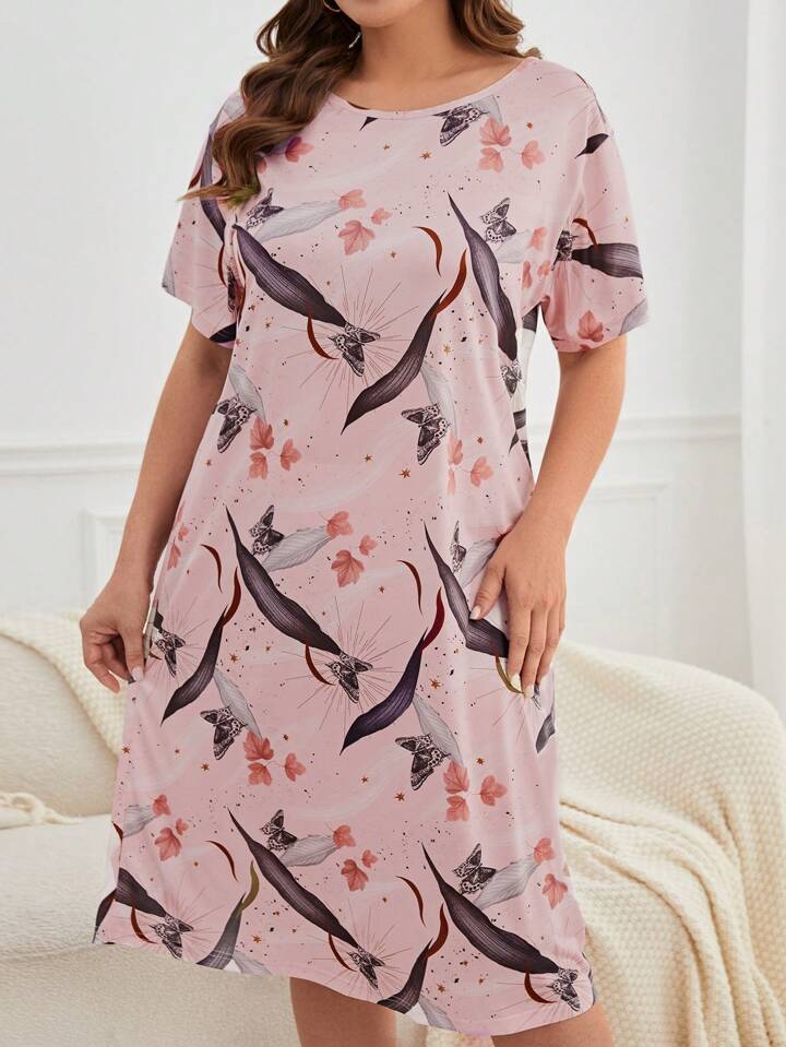 Floral Print Nighty for Women