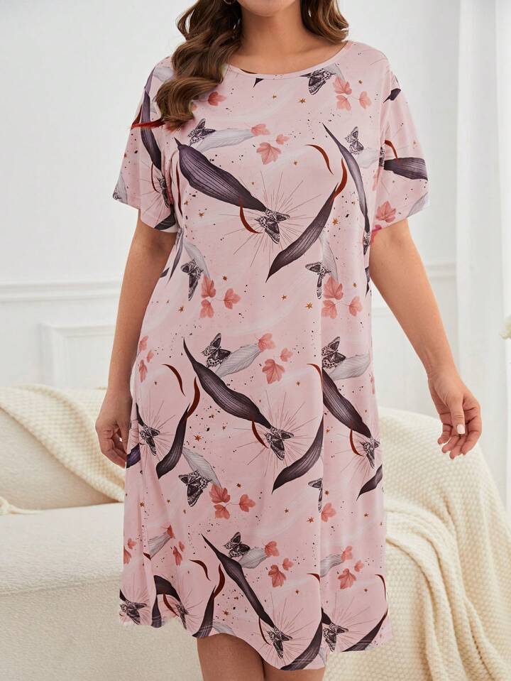 Floral Print Nighty for Women