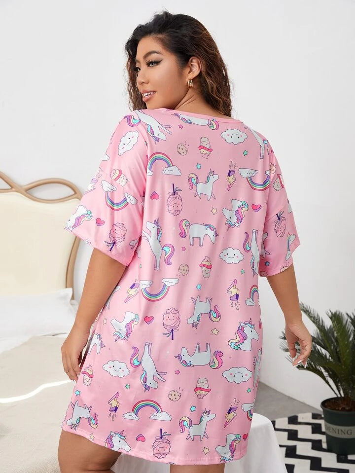 Unicorn Print Cozy Nighty for Cute Girl