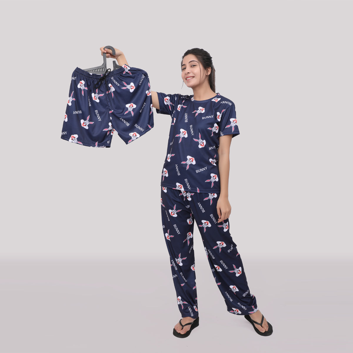 Stylish Printed Night Suit 3 Piece Combo