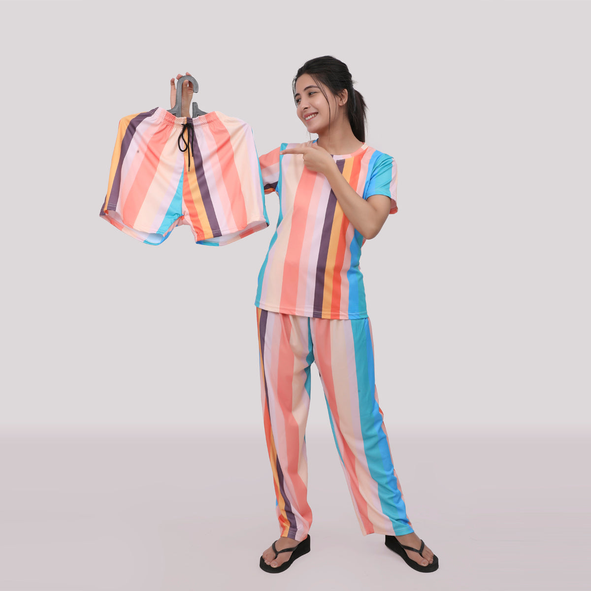 Stylish Printed Night Suit 3 Piece Combo