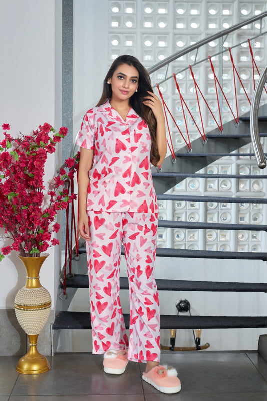 Heartful Bliss Lounge PJ Set  For Comfort Night