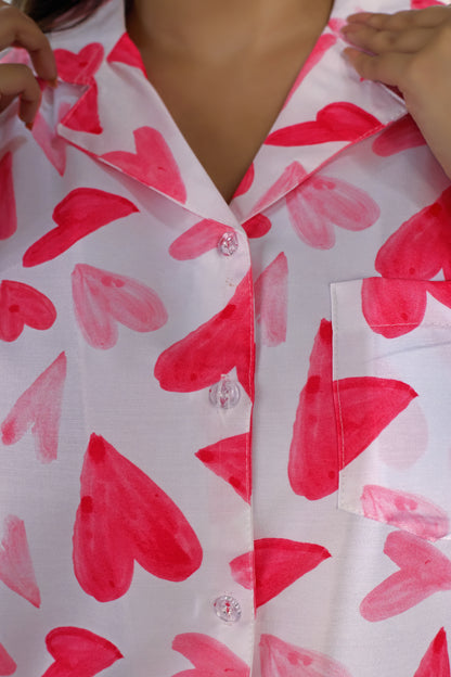 Heartful Bliss Lounge PJ Set  For Comfort Night