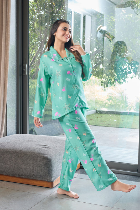 Marine Muse – Dreamy Ocean PJ Nightwear For Women