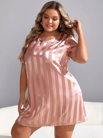 Top Class Shiny Stripe Nighty for Beautiful Lady